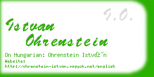 istvan ohrenstein business card